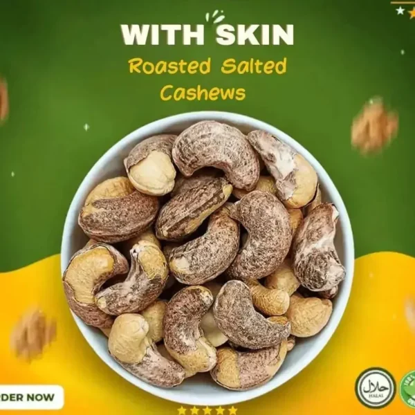 Cashew nut ( 250gm packs ) with skin cashews with shell
